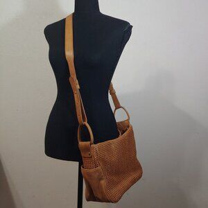 Hobo Sheila Crossbody Purse Raffia with Leather Trim   ####READ####